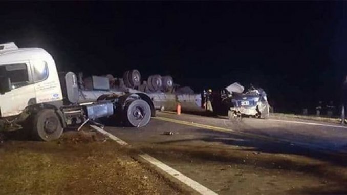 El hecho ocurrió en la noche del martes, alrededor de las 22, a la altura del kilómetro 235 en la famosa curva del Aeroclub camino a Colón.