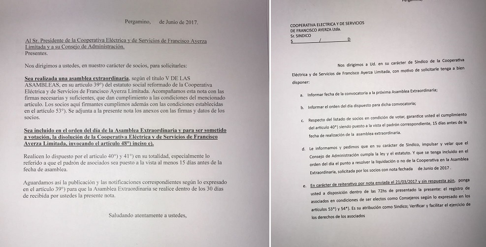 Los vecinos de Luar Kayad continúan su lucha para pasar a la Cooperativa Eléctrica de Pergamino. Golpearon las puertas de los concejales, se reunieron con el intendente Javier Martínez y ahora continúan con los pasos del estatuto. Están juntando firmas para disolver el vínculo con Ayerza.