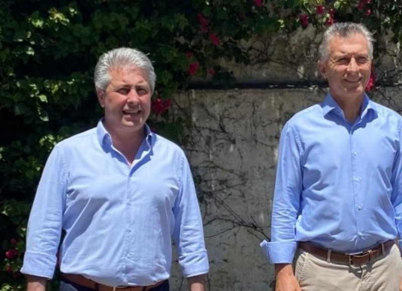 Javier Martínez y Mauricio Macri.