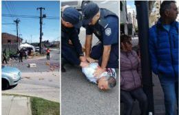 Tras un violento desalojo, un vendedor ambulante se encadenó a la Municipalidad
