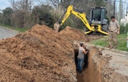 Obras cloacales en el Barrio Villa Alicia
