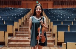 La joven violinista Aldana López grabará en Tecnópolis