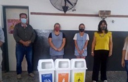 Entregaron islas de separación de residuos en La Casa del Niño de Manuel Ocampo