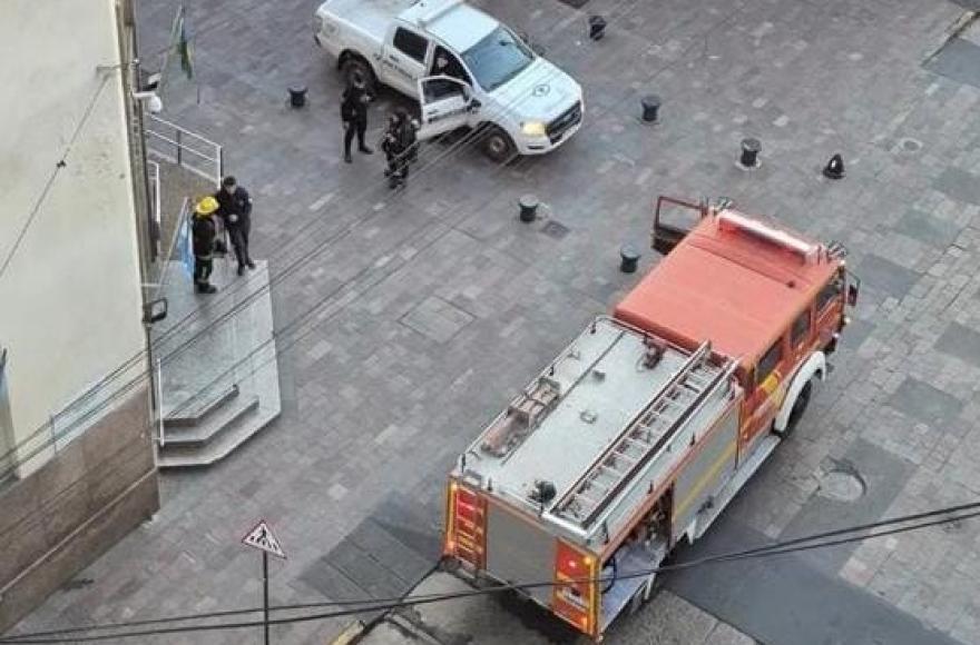 Intervención de los bomberos.