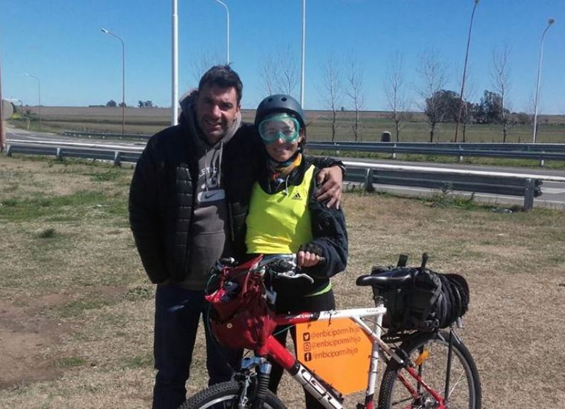 Gilda Morales comenzó el 2 de septiembre a pedalear desde Córdoba y llegará a Capital Federal.