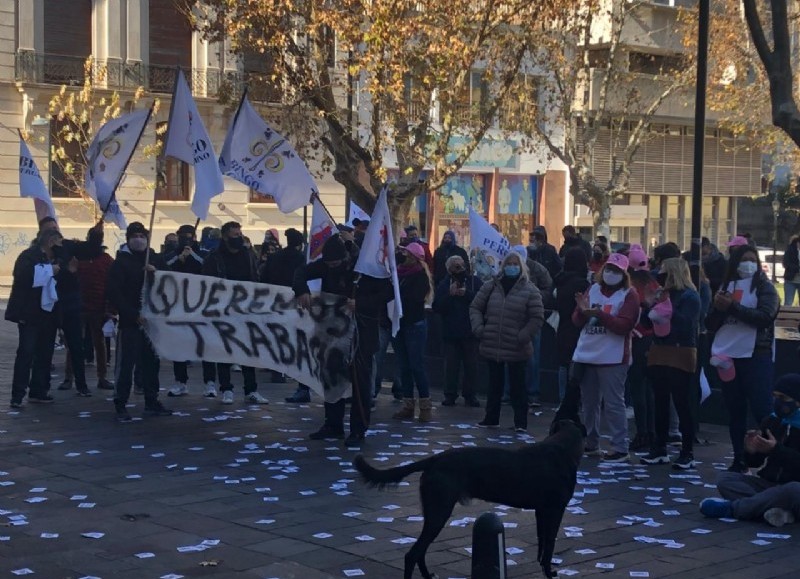 Una de las tantas marchas de los trabajadores.