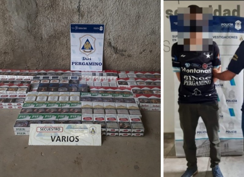 Con el aval judicial se realizó un allanamiento y el sospechoso fue aprehendido, mientras que en el lugar se encontraron 211 atados de cigarrillos.