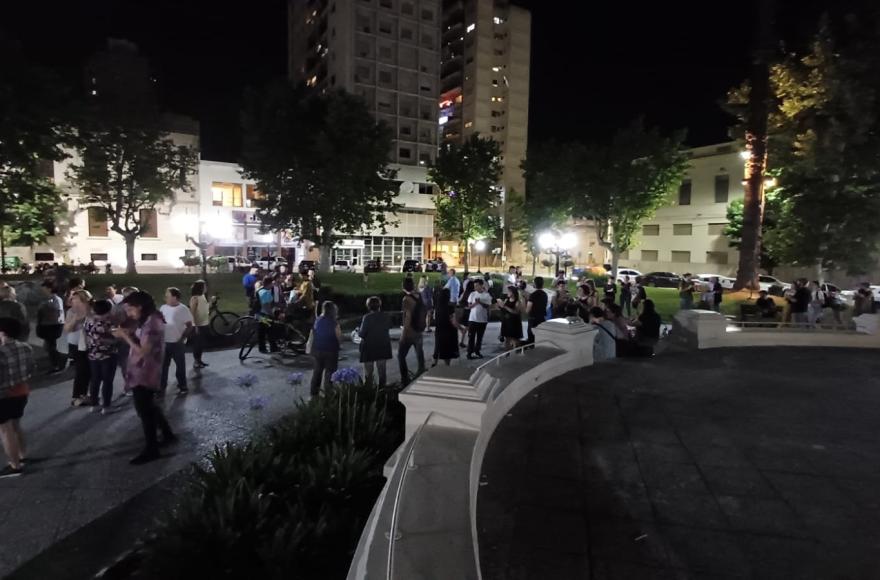 Postal de la protesta.