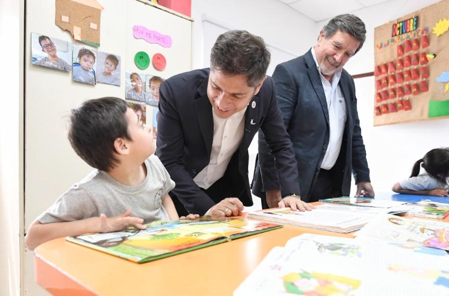  Kicillof recorrió este martes la Escuela de Educación Especial N° 5 en el municipio de Pergamino.