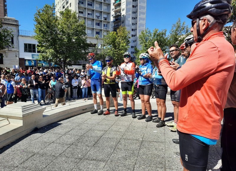 Colegas ciclistas.