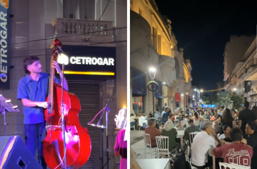 La peatonal de Pergamino reunió a vecinos y visitantes en una noche emocionante.