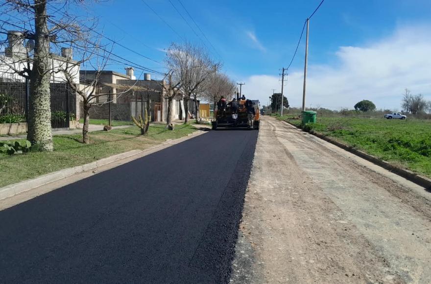 Nueva obra de pavimentación en el Barrio Malvinas