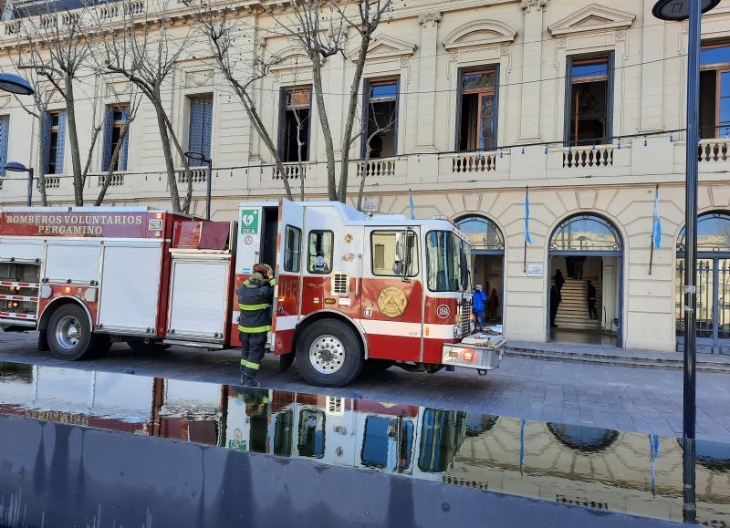 Intervención de los bomberos.