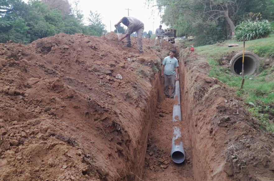 Cuadrilla en plena labor.