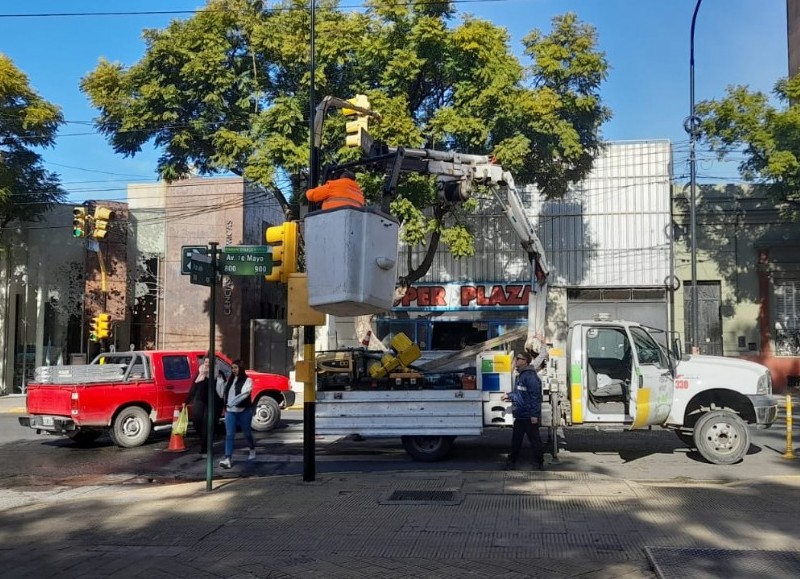 Intervención en 9 de Julio y Avenida de Mayo.