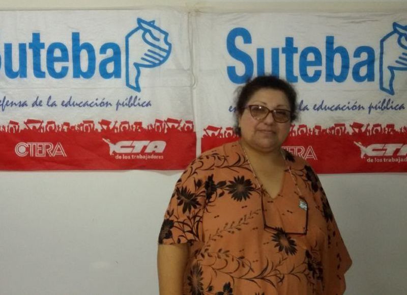 María Luisa Mazzola, referente del SUTEBA local.
