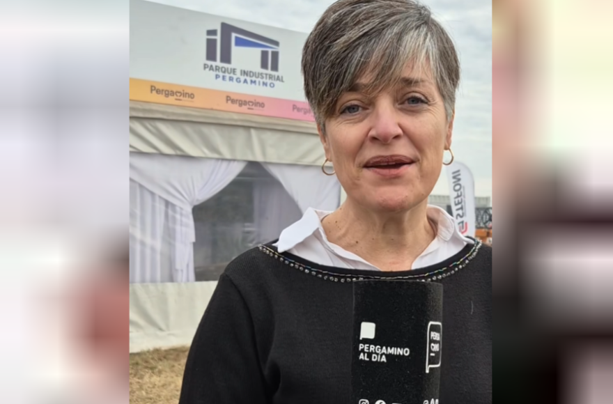 Marita Moisés, presidenta del Parque Industrial de Pergamino.