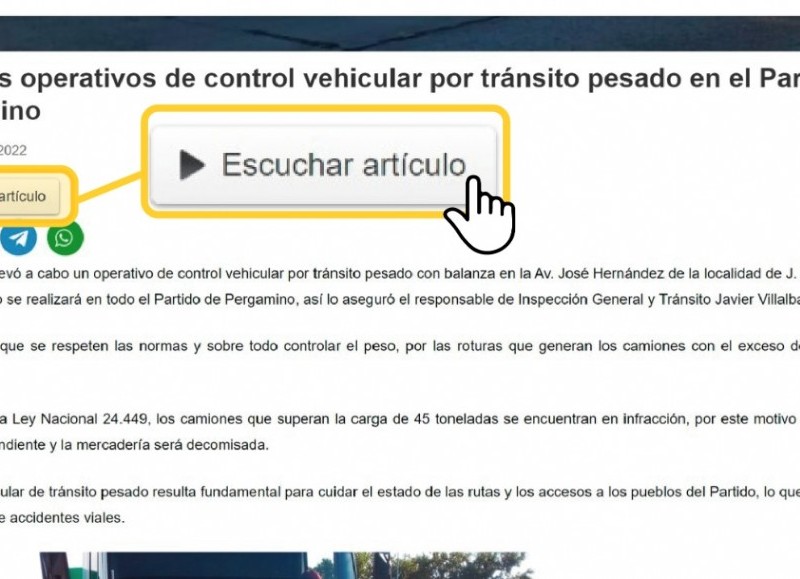 La Municipalidad de Pergamino tiene entre sus objetivos optimizar las herramientas y recursos técnicos para que las respuestas a los problemas de accesibilidad sean eficientes, transparentes, responsables e innovadoras.