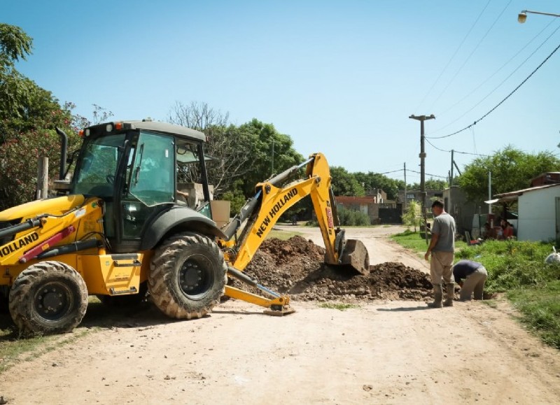 Labores sobre calle Quiroga.