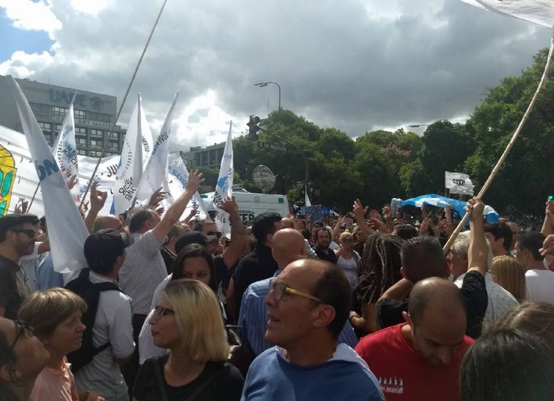 Masiva protesta.