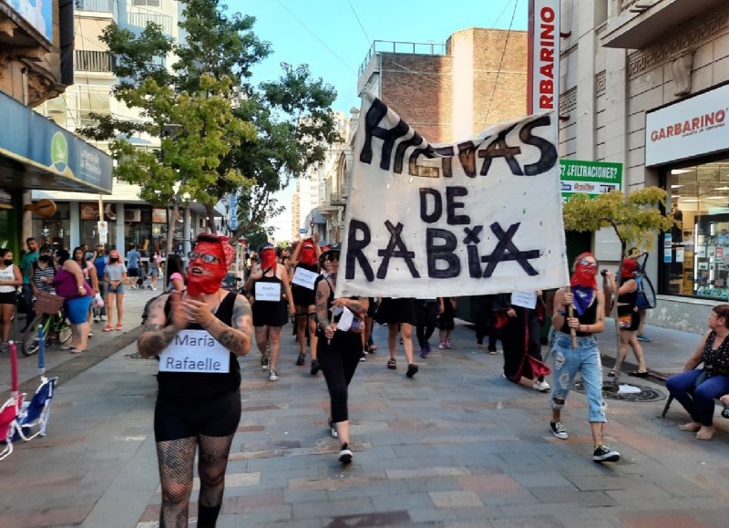 Un pasaje de la movilización en nuestra ciudad.