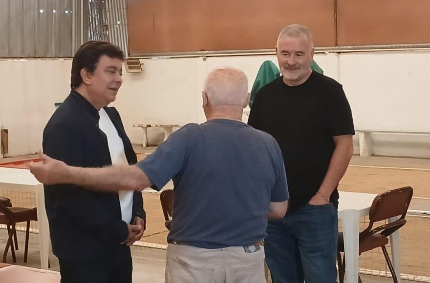 Fernando Espinoza lleg&oacute; a Ramallo y recorre el distrito junto al intendente Mauro Poletti