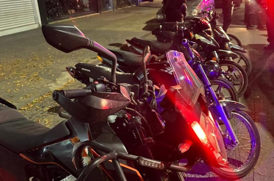 25 motos secuestradas este fin de semana
