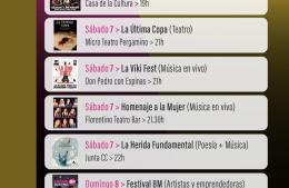 La agenda del fin de semana