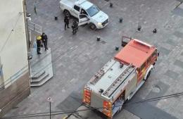 Prendieron fuego los cajeros del centro del Banco Provincia