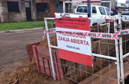 Obra de gas natural en el Barrio Villa Alicia