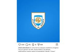 Douglas al horno: Atlético Rafaela hizo un posteo en apoyo al “Chiqui” Tapia