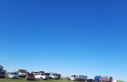 Protesta de camioneros por falta de gasoil