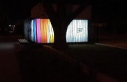 La Plaza Eva Perón, con todas las luces