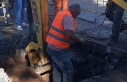 Obras Sanitarias trabaja en Barrio Ameghino