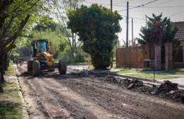 Arrancaron las obras de pavimentación en el Barrio Champagnat