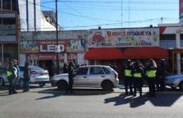 Protesta de remiseros en pleno centro