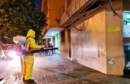 Intensifican labores de desinfección en espacios de uso común