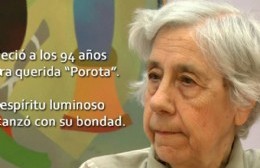 Hondo pesar por el fallecimiento de Ángela "Porota" Períes Carreño