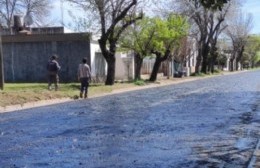 Pavimentaron dos cuadras en El Socorro