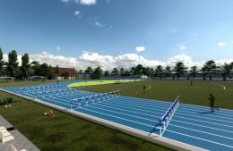 Llegó el piso sintético con certificación internacional para la pista de atletismo