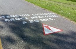 Ya se colocaron los reductores de velocidad en el Parque Municipal