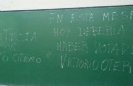 Pidieron borrar el pizarrón con el nombre de Victorio Otero