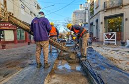Se inició el reemplazo de pórfidos en calle Dorrego y San Nicolás