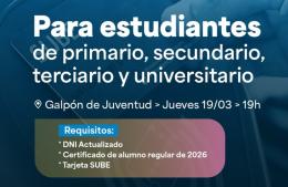 Tramitan el Boleto Estudiantil Gratuito