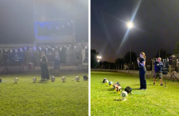 Sports inaugur&oacute; la iluminaci&oacute;n de su cancha