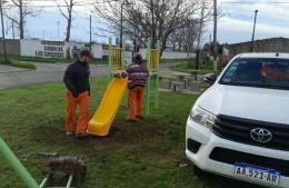 Continúan las tareas de mantenimiento en plazas