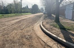 Nuevas obras de cordón cuneta en barrio Villa San José