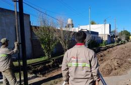 Obras de cord&oacute;n cuneta en barrio Virgen de Itat&iacute;