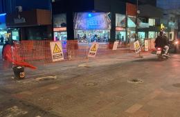 Los trabajos de la peatonal se extendieron hasta la intersección de San Nicolás y Pueyrredón