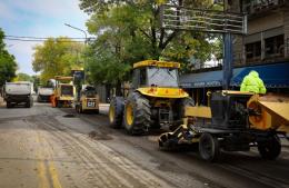 Comenzó la repavimentación de la Avenida Yrigoyen
